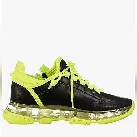 New w/o Box DKNY Tokyo Neon Fashion Lace-Up Zip Sneakers Size 6 - Picture 3 of 8